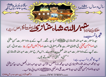 حضرت عبداللہ شاہ غازی کا سلسلۂ نسب