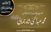 حضرت علامہ صاحبزادہ  خواجہ محمد عبد الحئ شاہ جمالی